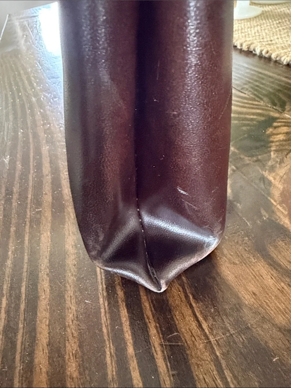 VTG Mascot USA Dark Brown Leather Portfolio Briefcase